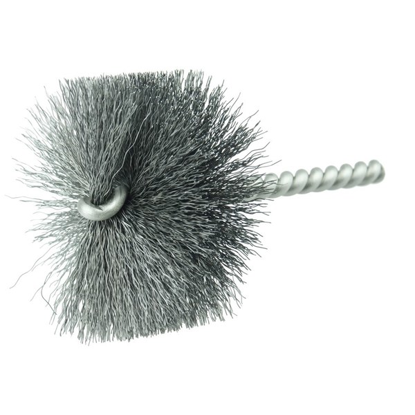 Weiler 2-1/4" Power Tube Brush, .008" Steel Fill, 1" Brush Length 21322